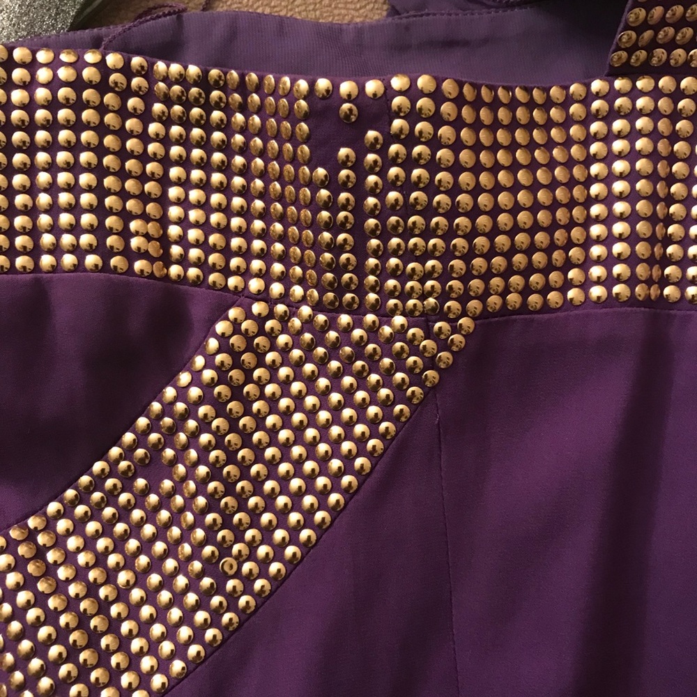 Robert Rodriguez purple and gold dress size 2 - Picture 5 of 6
